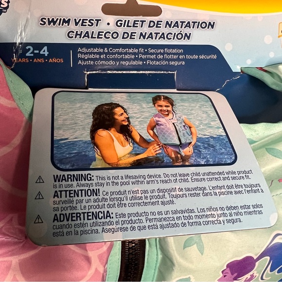 SwimWays Child Swim Vest Mermaid Ages 2-4 years Step 2 Brand New - Picture 4 of 4